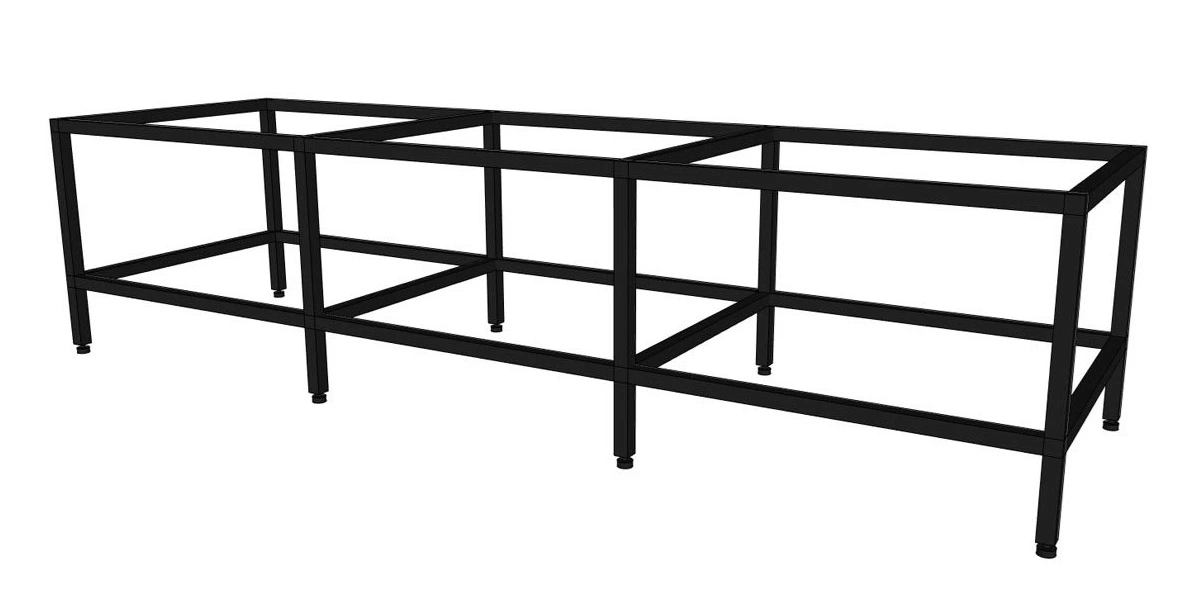 Porsa sort akvariebord 960 liter 8 Ben